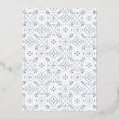 Shiny Whimsical Hand Drawn Lemon Bridal Shower Folieneinladung (Rückseite)