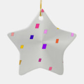 Shiny White Star > Gemusterte Weihnachtsschmuck (Vorne)