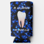 Shiny White Tooth auf Blue Selters Dosenkühler (Vorderseite)