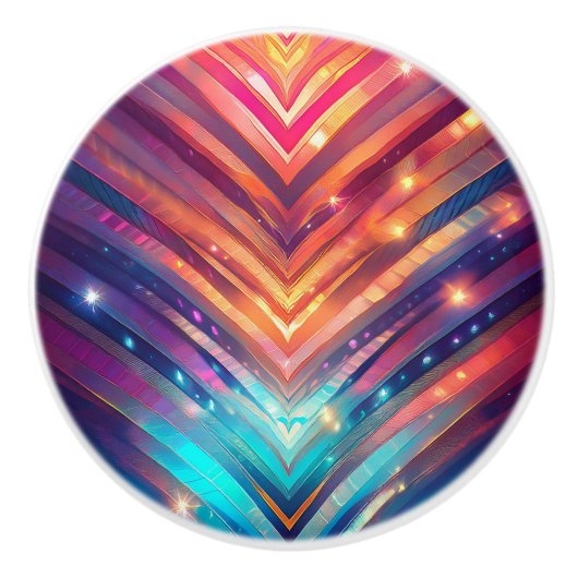 Shiny Zickzack Keramikknauf (Vorderseite)