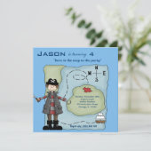 Ship Ahoy Einladung (Stehend Vorderseite)