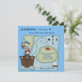 Ship Ahoy Einladung (Stehend Vorderseite)