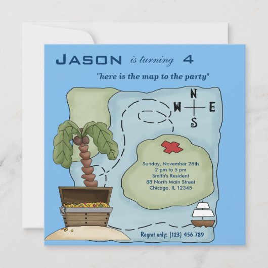 Ship Ahoy Einladung (Vorderseite)