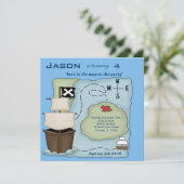 Ship Ahoy Einladung (Stehend Vorderseite)