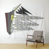 Ship Ahoy Tapestry Wandteppich (Beispiel (Horizontal))