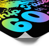 Ship Faced It's My 60th Birthday Cruising Ship Tri Poster (Ecke)