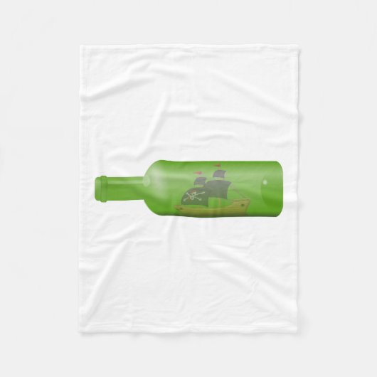 Ship in a bottle fleecedecke (Vorderseite)