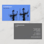 Ship Masts - Baby Blue Visitenkarte (Vorne/Hinten)
