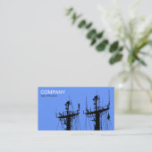 Ship Masts - Baby Blue Visitenkarte (Stehend Vorderseite)