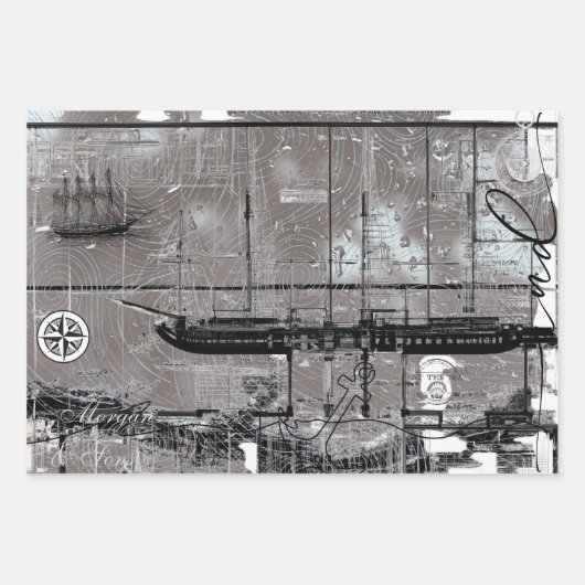 Ship Register Geschenkpapier Set (Vorderseite 3)