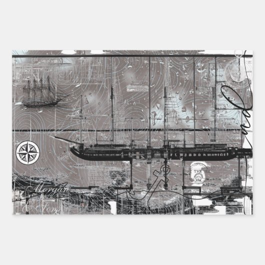 Ship Register Geschenkpapier Set (Vorderseite)