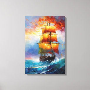 Ship Stretched Canvas Print Leinwanddruck