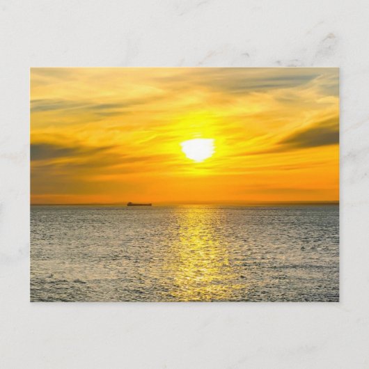 Ship Sunrise Postkarte (Vorderseite)