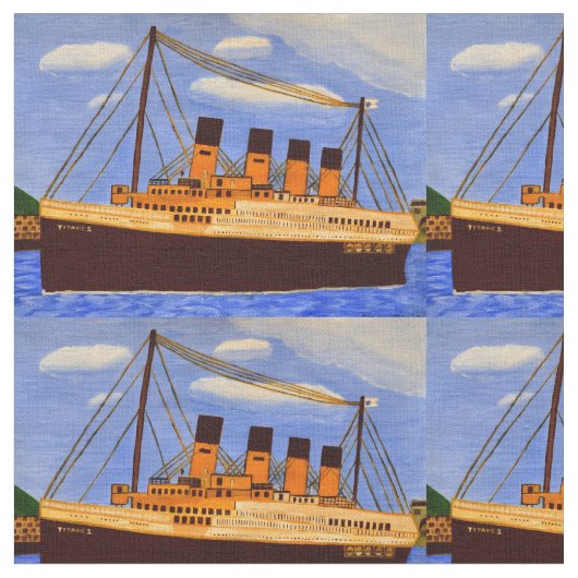 Ship Titanic Baumwollgewebe Stoff (Nahaufnahme)