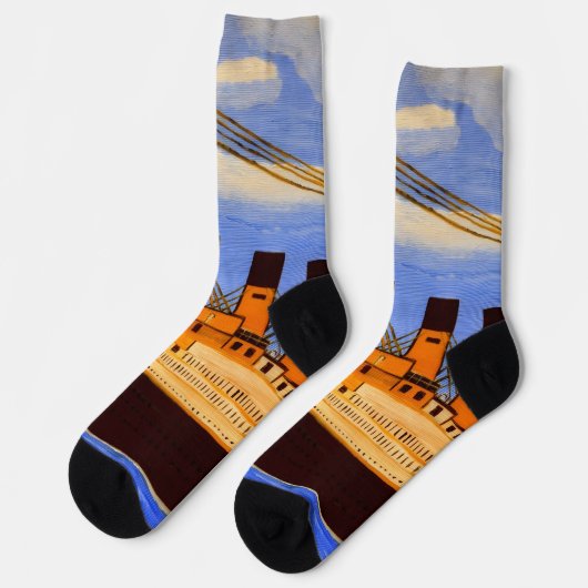 Ship Titanic socks Socken (Linkes Detail)