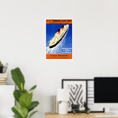 Ship Ville D'Alger Vintage Travel Poster (Heimbüro)