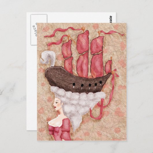 Ship Wig Postkarte (Vorne/Hinten)