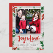 Shiplap Holiday Foto Card Feiertagskarte (Vorne/Hinten)