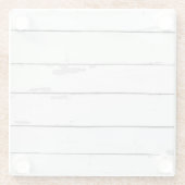 Shiplap Rustic Beach Decke Glass Untersetzer (Rückseite)