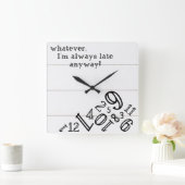 Shiplap rustikale Uhr: Quadratische Wanduhr (Zuhause)