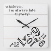 Shiplap rustikale Uhr: Quadratische Wanduhr (Vorderseite)