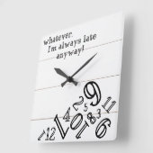 Shiplap rustikale Uhr: Quadratische Wanduhr (Winkel)