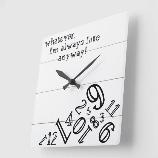 Shiplap rustikale Uhr: Quadratische Wanduhr (Winkel)