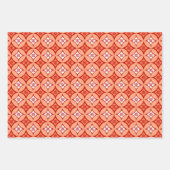 Shippo mit Blume Motif, Blau, Orange, Rosa Geschenkpapier Set (Vorderseite 2)