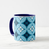 Shippo mit Blume Motif, Blau und Weiß Tasse (Vorderseite Links)