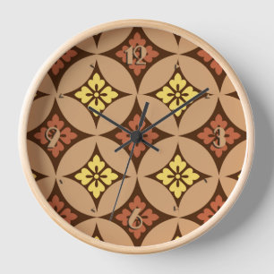 Shippo mit Blume Motif, Braun und Golden Yellow Uhr