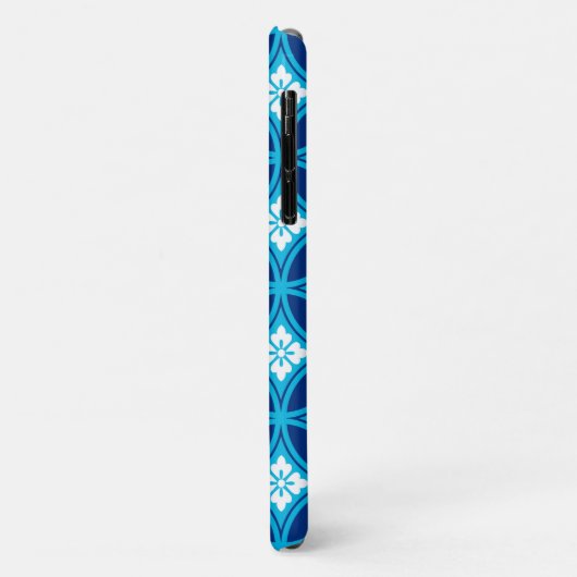 Shippo mit Blume Motif, Deep Indigo Blue Case-Mate iPhone Hülle (Hinten/Links)