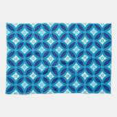 Shippo mit Blume Motif, Deep Indigo Blue Geschirrtuch (Horizontal)