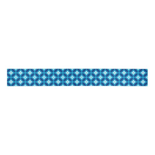 Shippo mit Blume Motif, Deep Indigo Blue Ripsband (Vorderseite)