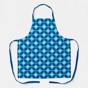 Shippo mit Blume Motif, Deep Indigo Blue Schürze