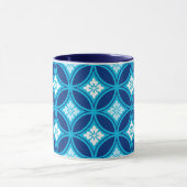 Shippo mit Blume Motif, Deep Indigo Blue Tasse (Zentrum)