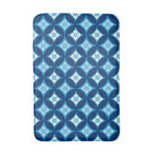 Shippo mit Blume Motif, Indigo Blau und Weiß Badematte (Vorderseite Vertikal)