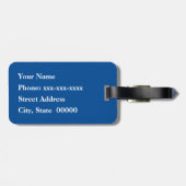 Shippo mit Blume Motif, Indigo Blau und Weiß Gepäckanhänger (Rückseite horizontal)