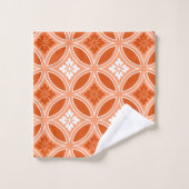 Shippo mit Blume Motif, Mandarin Orange Badhandtuch Set (Waschlappen)