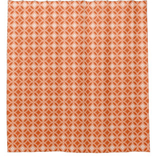 Shippo mit Blume Motif, Mandarin Orange Duschvorhang