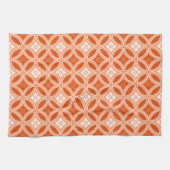 Shippo mit Blume Motif, Mandarin Orange Geschirrtuch (Horizontal)