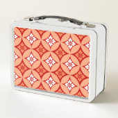 Shippo mit Blume Motif, Mandarin Orange Metall Lunch Box (Rückseite)