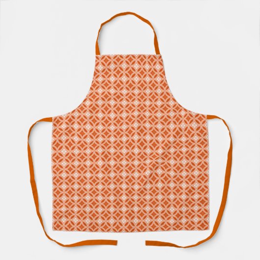 Shippo mit Blume Motif, Mandarin Orange Schürze (Vorderseite)