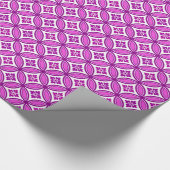 Shippo mit Blume Motif, Orchid und Deep Lila Geschenkpapier (Ecke)