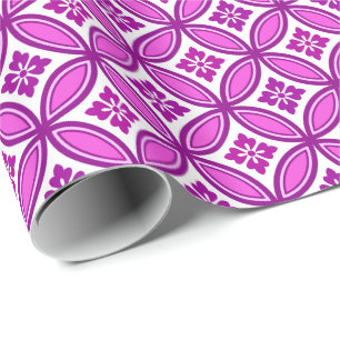 Shippo mit Blume Motif, Orchid und Deep Lila Geschenkpapier