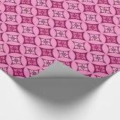 Shippo mit Blume Motif, Pink und Burgund Geschenkpapier (Ecke)