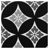 Shippo mit Blumen-Motiv, Schwarzem, Weiß und Grau Stoff (Nahaufnahme)