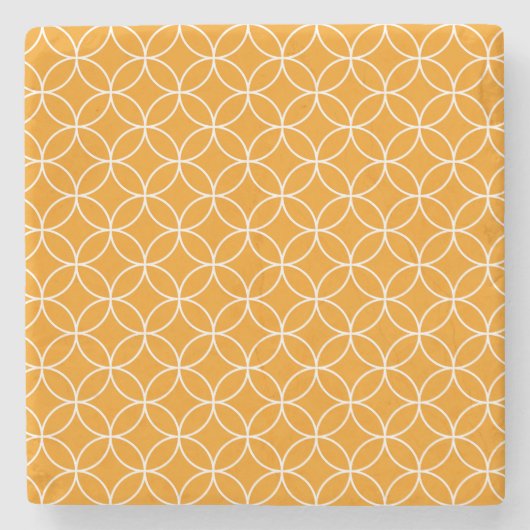 Shippô-Orange-Motiv Steinuntersetzer (Vorderseite)