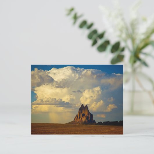 Shiprock gegen Thunderhead Postkarte (Stehend Vorderseite)