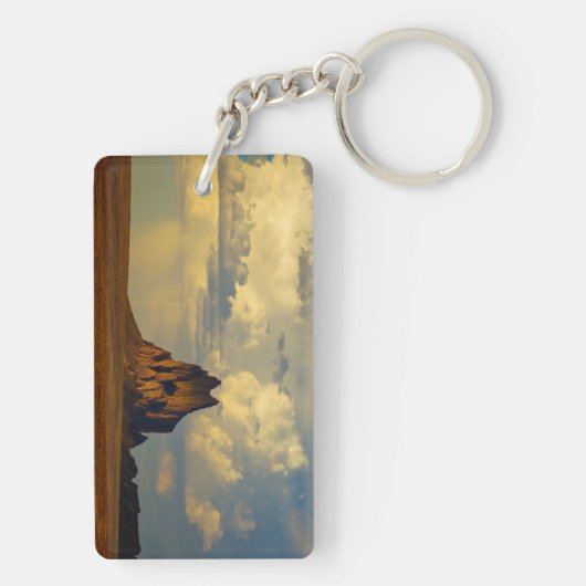 Shiprock gegen Thunderhead Schlüsselanhänger (Rückseite)