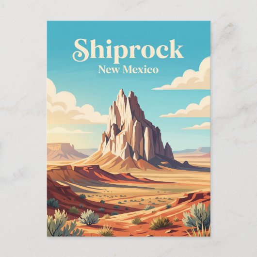 Shiprock, New Mexico Postkarte (Vorderseite)